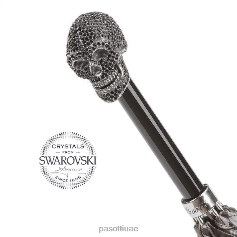 مظلة | 478 11780-145 w333ne - مظلة مموهة بجمجمة سواروفسكي سوداء PASOTTI Z446V72